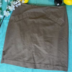 Short khaki pencil skirt
